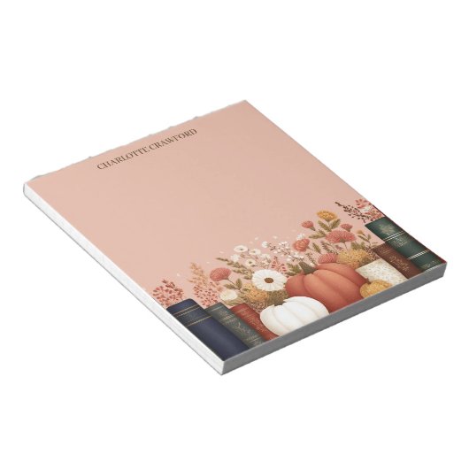 Hübsch Fall Floral Bookish Notizblock (angewinkelt)