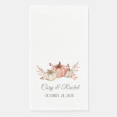 Hübsch Fall Pumpkin Bouquet Wedding Serviette (Vorderseite)