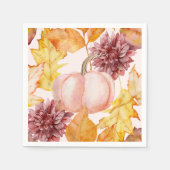 Hübsch Fall Pumpkin Serviette (Vorderseite)