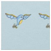 Hübsch Fantasy Bluebird Yellow Accessor Scroll Sch Stoff (Nahaufnahme)