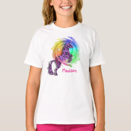 Hübsch Fantasy Rainbow Unicorn Personalisiert Hoodie