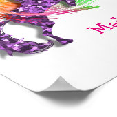 Hübsch Fantasy Rainbow Unicorn Personalisiert Prin Poster (Ecke)