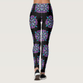 Hübsch farbenfroh Lila Mandala Mystical Leggings (Rückseite)