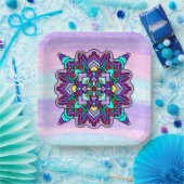 Hübsch farbenfroh Lila Mandala Mystical Pappteller (Party)