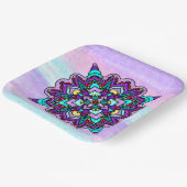 Hübsch farbenfroh Lila Mandala Mystical Pappteller (Gewinkelt)