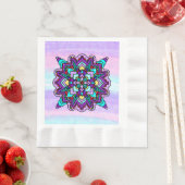 Hübsch farbenfroh Lila Mandala Mystical Serviette (Beispiel)