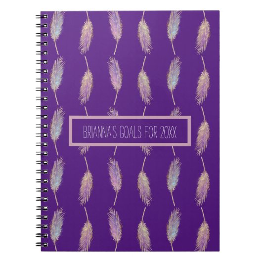 Hübsch Feathers Goals Notebook Notizblock (Vorderseite)