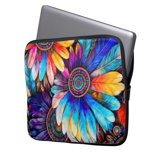 Hübsch Feathers Laptopschutzhülle (Vorderseite Links)