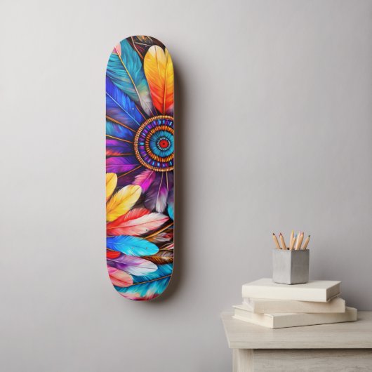 Hübsch Feathers Skateboard (Wandkunst)