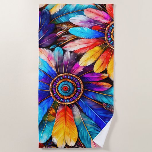 Hübsch Feathers Strandtuch (Vorderseite)