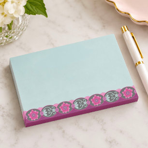 Hübsch feminines vintage Blumenmuster Post-it Klebezettel