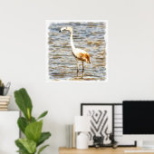 Hübsch Flamingo Fledgling Watercolor Poster (Heimbüro)
