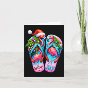Hübsch Flamingo Flip Flops Tropical Summer Christm Karte