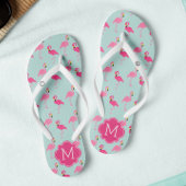 Hübsch Flamingos Muster Mit Monogramm Badesandalen