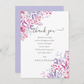 Hübsch Floral Baby Dusche Danke Gedicht (Vorne/Hinten)