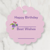 Hübsch Floral Favor Tag Geschenkanhänger (Rückseite)