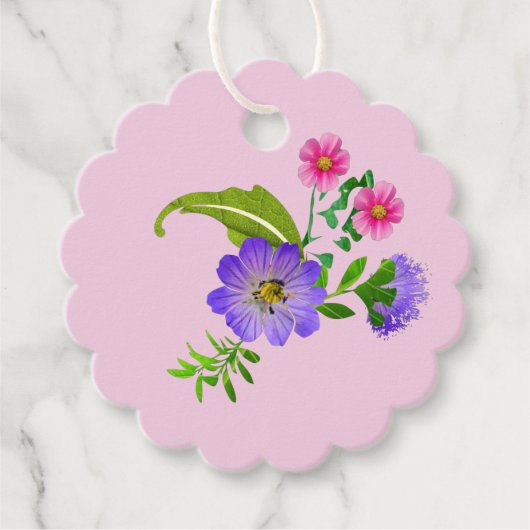 Hübsch Floral Favor Tag Geschenkanhänger (Vorderseite)
