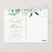 Hübsch Floral Gouache Boho Blume Brautparty Postkarte (Rückseite)