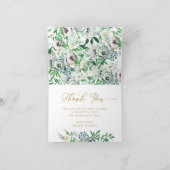 Hübsch Floral Gouache Boho Blume Personalisiert Dankeskarte (Innenseite)
