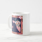Hübsch Floral I Liebe Florida Staat Karte Kaffeetasse (Vorderseite Links)