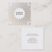 Hübsch Floral Lotus Blume Mandala Quadratische Visitenkarte (Vorne/Hinten)