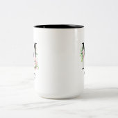 Hübsch Floral m Initial Mit Monogramm Zweifarbige Tasse (Mittel)