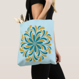 Hübsch Floral Mandala Blue Tasche
