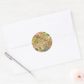 Hübsch Floral Paisley Pastel Runder Aufkleber (Umschlag)