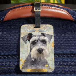Hübsch Floral Schnauzer Gepäckanhänger