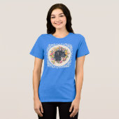 Hübsch Floral Scottish Terrier Tri-Blend Shirt (Vorderseite voll)