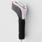 Hübsch Floral U Initial Mit Monogramm Golf Headcover (angewinkelt)