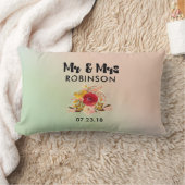 Hübsch Floral Watercolor Bouquet Wedding Mr. & Mrs Lendenkissen (Decke)