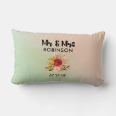 Hübsch Floral Watercolor Bouquet Wedding Mr. & Mrs Lendenkissen (Rückseite)