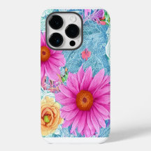 Hübsch florale Decorative iPhone 14 Pro Gehäuse