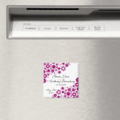 Hübsch Florals Dark Fuchsia Speichern Sie das Date Magnet (In Situ (Geschirrspüler))