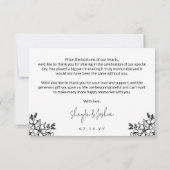 Hübsch Florals Foto Hochzeit Klein Danke (Rückseite)