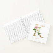 Hübsch Florals Imitats Gold Foil Letter K Monogram Notizblock (Innenseite)