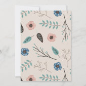 Hübsch Florals | Rosa und grüne Namensverleihung Einladung (Rückseite)