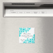 Hübsch Florals Turquoise Save the Date Magnet (In Situ (Geschirrspüler))