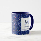 Hübsch | FLÜSSIG | Gottes Wertvoll | Custom BLAUE Tasse (VorderseiteRechts)