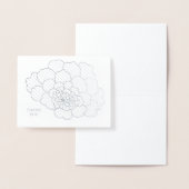 Hübsch Foil Floral Design Blank Danke Karte (Anzeige)