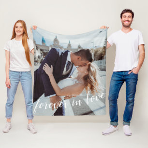 Hübsch Forever in der Liebe Valentinstag Weißes Fo Fleecedecke