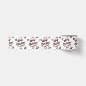 Hübsch frohe Weihnachts-Script Satin Ribbon Satinband (Vorderseite)
