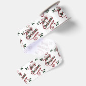 Hübsch frohe Weihnachts-Script Satin Ribbon Satinband (Rückseite)