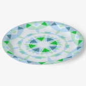 Hübsch Fun Boy's Blue Green Birthday Magic Star Pappteller (Schrägansicht)