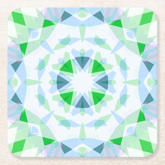 Hübsch Fun Boy's Blue Green Birthday Magic Star Rechteckiger Pappuntersetzer (Vorderseite)