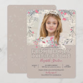 Hübsch Garden Foto Erste Heilige Kommune Einladung (Vorne/Hinten)