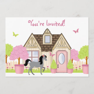 Hübsch Garden Horse Geburtstagsparty Einladung