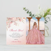 Hübsch Garden Wildblumen Sweet 16 Danke Karte (Stehend Vorderseite)