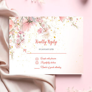 Hübsch Garden Wildblumen Sweet 16 Gefallen Tags RSVP Karte
